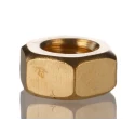 RS PRO Plain Brass Hex Nut M6, 5mm Height, DIN 934 483-2520