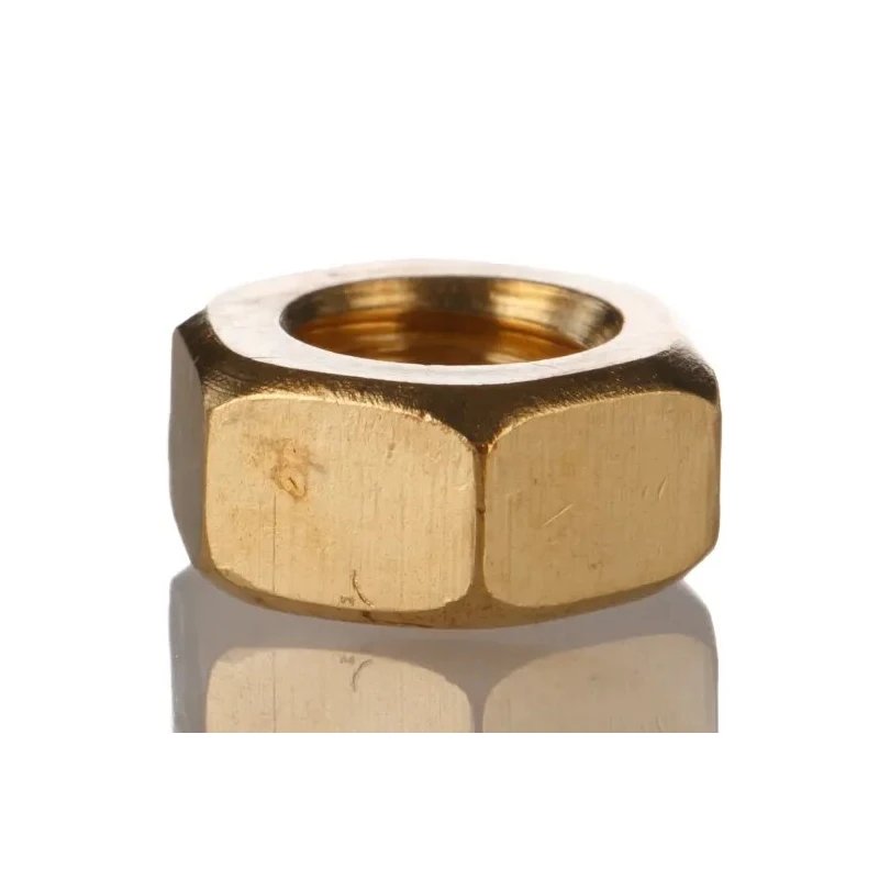 RS PRO Plain Brass Hex Nut M6, 5mm Height, DIN 934 483-2520