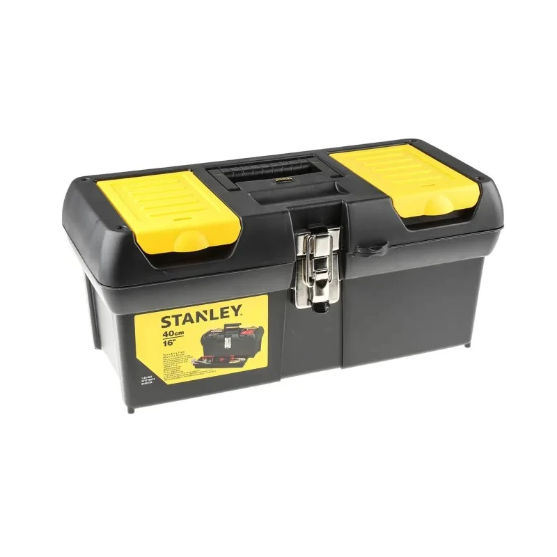 Stanley Plastic Tool Box 400 mm Length 190 mm Width 185 mm Height Black Yellow 1-92-065