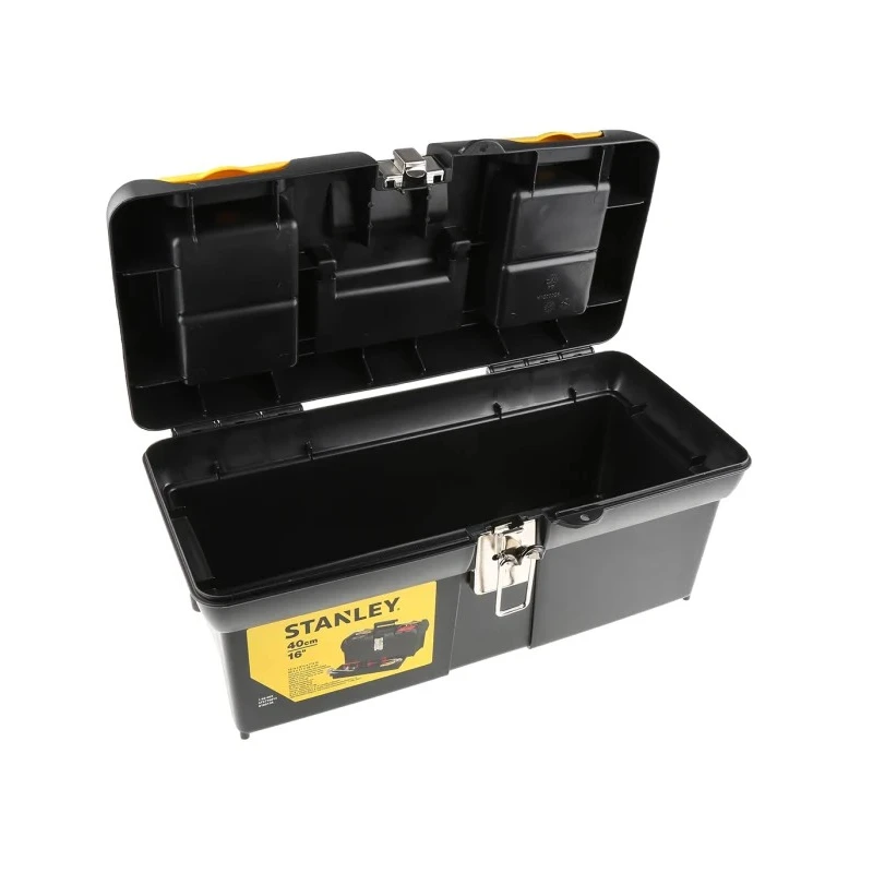 Stanley Plastic Tool Box 400 mm Length 190 mm Width 185 mm Height Black Yellow 1-92-065