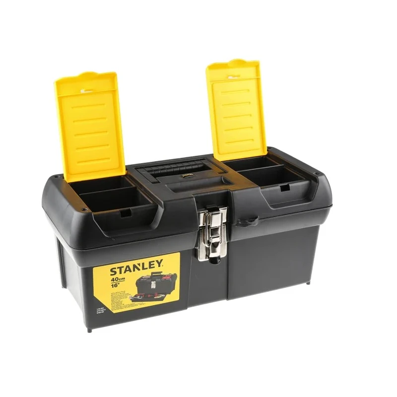 Stanley Plastic Tool Box 400 mm Length 190 mm Width 185 mm Height Black Yellow 1-92-065