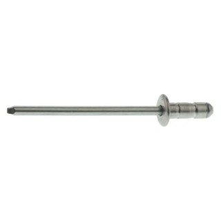 POP Aluminium Blind Rivet, 3.2 mm Diameter, 7.9 mm Length, Steel Mandrel, Plain Finish EBD406BS