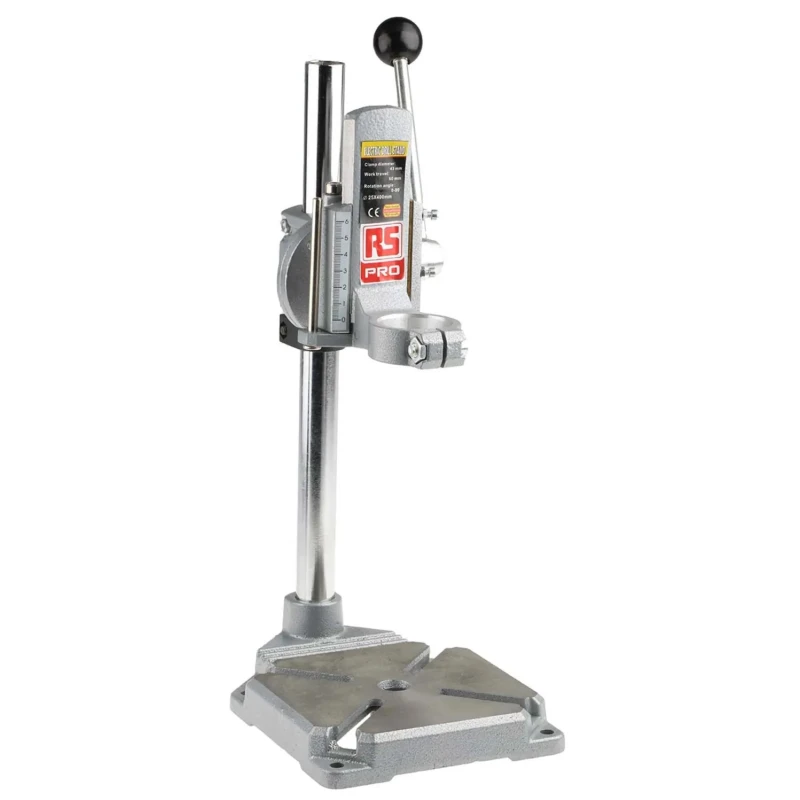 RS PRO Drill Stand Professional Clamp Drill Holder Adjustable Height with 60 mm Drilling Depth 162-5355