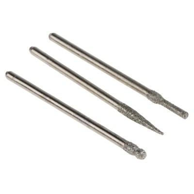 RS PRO Burr Set Precision Diamond Engraving Bits 2.35mm Shaft for Wood Metal Plastic Glass 162-5353