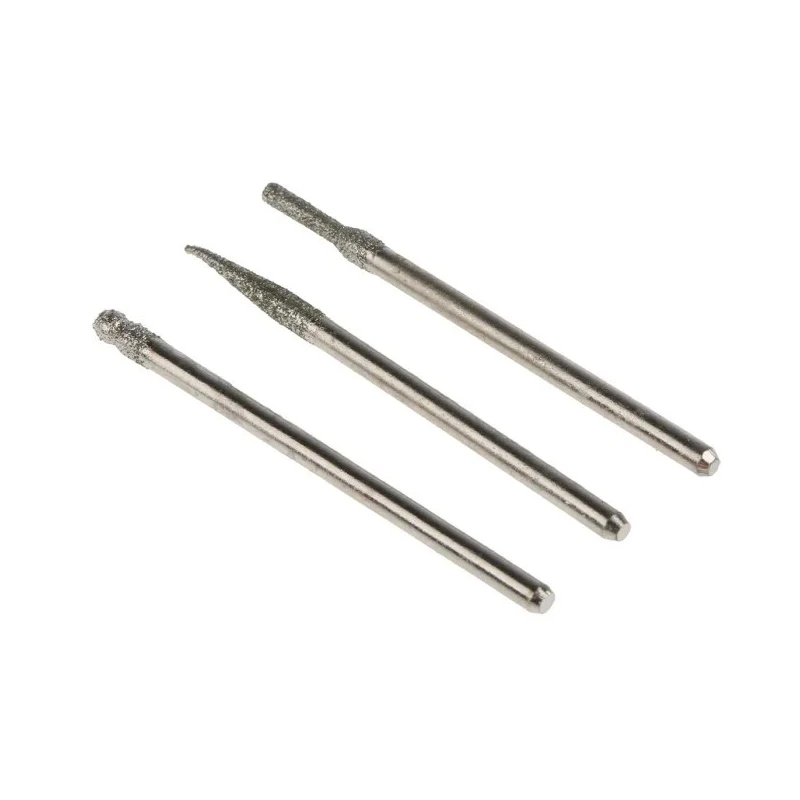 RS PRO Burr Set Precision Diamond Engraving Bits 2.35mm Shaft for Wood Metal Plastic Glass 162-5353