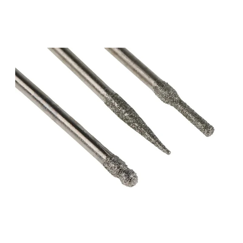 RS PRO Burr Set Precision Diamond Engraving Bits 2.35mm Shaft for Wood Metal Plastic Glass 162-5353