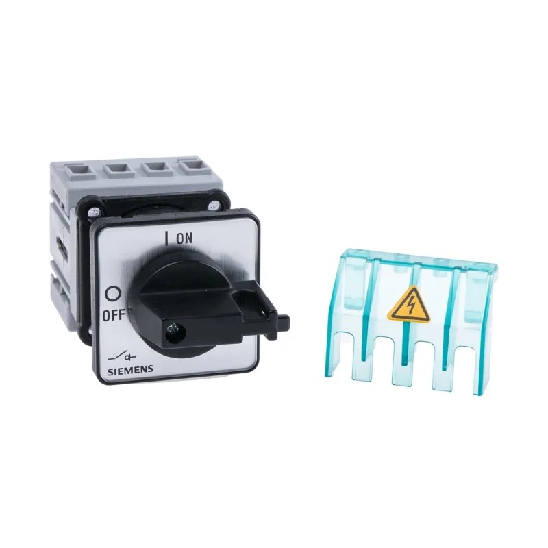 Siemens 3-Pole Panel Mount Isolator Switch, IP65, 16A, 7.5 kW, 690V AC, Black Handle 