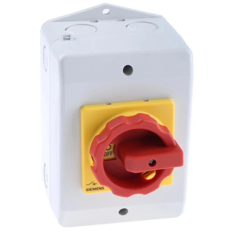 Siemens 3-Pole Front Mount Isolator Switch IP65, 32A, 12 kW, Red Handle 