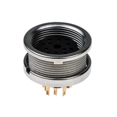 Lumberg 12 Pole Straight M16 DIN Socket Panel Mount Female Threaded Connector 60V AC 3A IP40 KFV 120