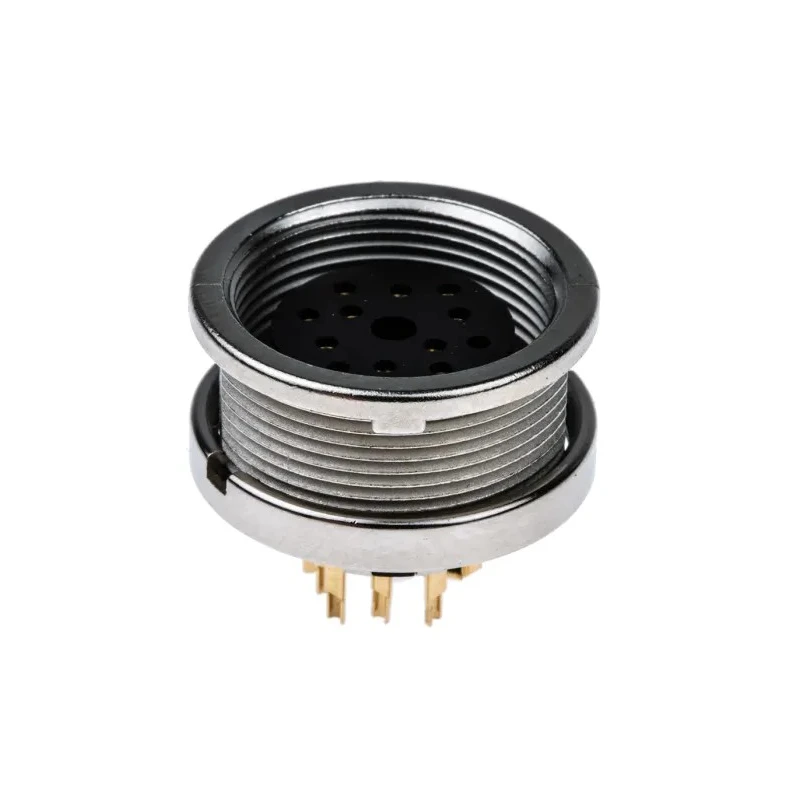 Lumberg 12 Pole Straight M16 DIN Socket Panel Mount Female Threaded Connector 60V AC 3A IP40 KFV 120