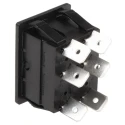 Arcolectric (Bulgin) Ltd DPDT 16A On-Off-On (On)-Off-(On) Rocker Switch Panel 30x22 mm IP65 C1572ALAAA
