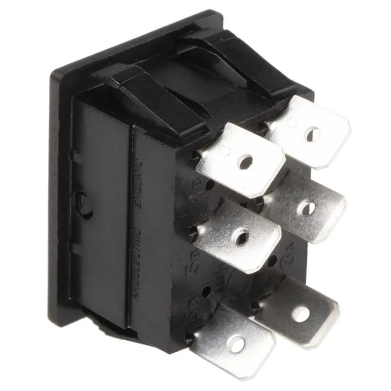 Arcolectric (Bulgin) Ltd DPDT 16A On-Off-On (On)-Off-(On) Rocker Switch Panel 30x22 mm IP65 C1572ALAAA