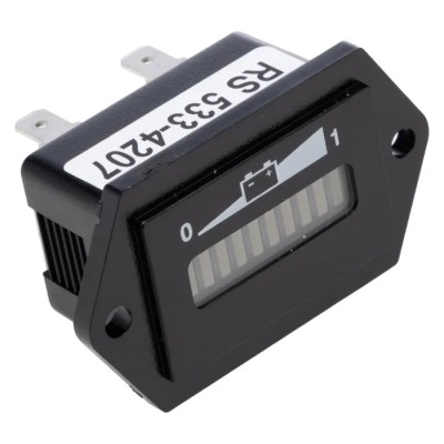 Curtis 906 Series Digital Voltmeter DC, LED Display 10-Digits, 31.2 mm Cutout Height, 53.2 mm Cutout Width 906T12BNBGN