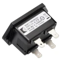 Curtis 906 Series Digital Voltmeter DC, LED Display 10-Digits, 31.2 mm Cutout Height, 53.2 mm Cutout Width 906T12BNBGN