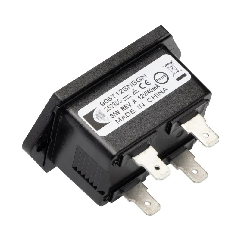 Curtis 906 Series Digital Voltmeter DC, LED Display 10-Digits, 31.2 mm Cutout Height, 53.2 mm Cutout Width 906T12BNBGN