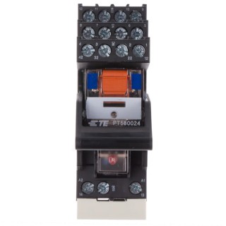TE Connectivity DIN Rail Power Relay 24V dc Coil 6A Switching Current 4PDT PT5L8LC4 1-1415535-8