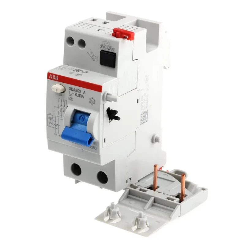 ABB Residual Current Device DDA 200 A Series, 25A, 1-Pole, 30 mA Trip Sensitivity, Type A 2CSB202101R1250 - DDA202A-25/0.03