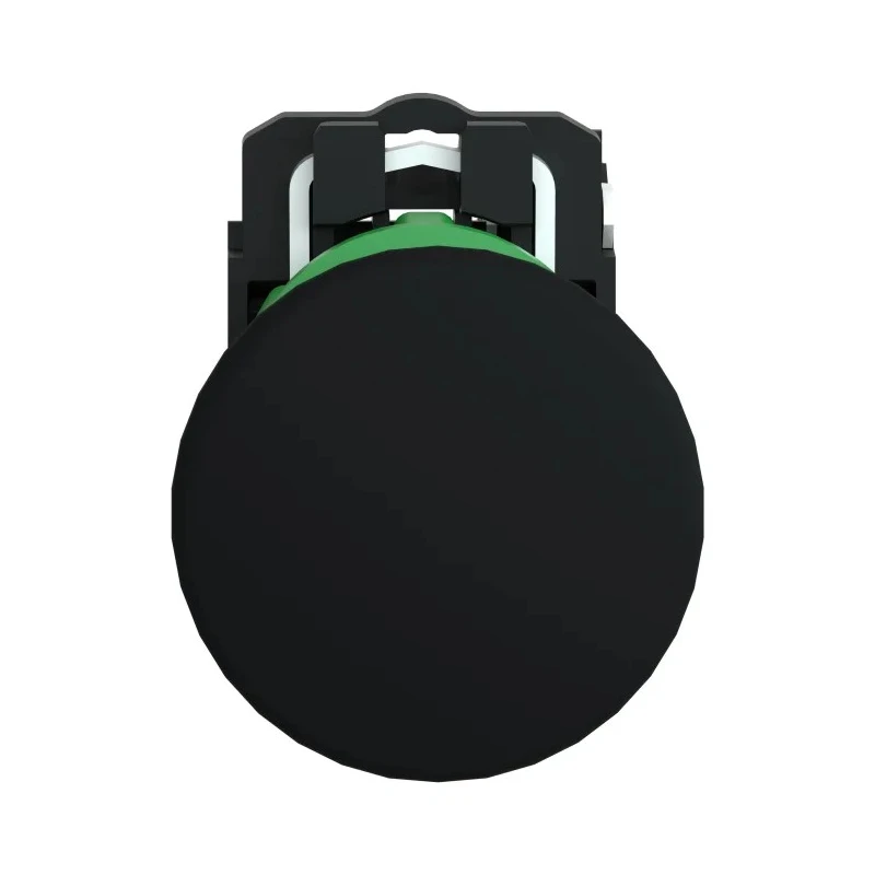 Schneider Electric Harmony XB5 Series Push Button Switch Spring Return Panel Mount 22 mm Cutout SPST Black LED IP65 XB5AC21