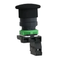 Schneider Electric Harmony XB5 Series Push Button Switch Spring Return Panel Mount 22 mm Cutout SPST Black LED IP65 XB5AC21