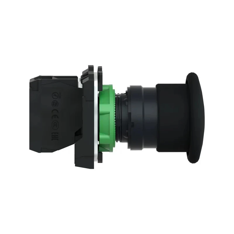 Schneider Electric Harmony XB5 Series Push Button Switch Spring Return Panel Mount 22 mm Cutout SPST Black LED IP65 XB5AC21