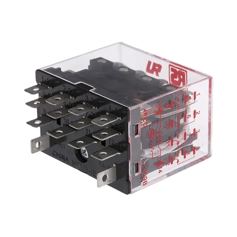 RS PRO Plug-in Power Relay, 24V DC Coil Voltage, 12A Switching Current, 4PDT Contact Configuration 613-3819