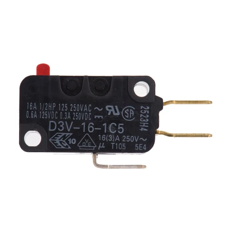 Omron Pin Plunger Micro Switch Tab Terminal 16A 250V AC/DC SPDT IP40 D3V-16-1C5