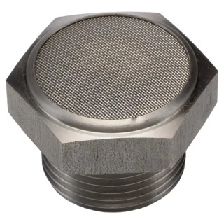 Legris Stainless Steel Pneumatic Silencer Threaded G1, 12 bar Pressure, 32 mm Length 0682 00 34