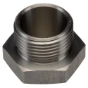 Legris Stainless Steel Pneumatic Silencer Threaded G1, 12 bar Pressure, 32 mm Length 0682 00 34