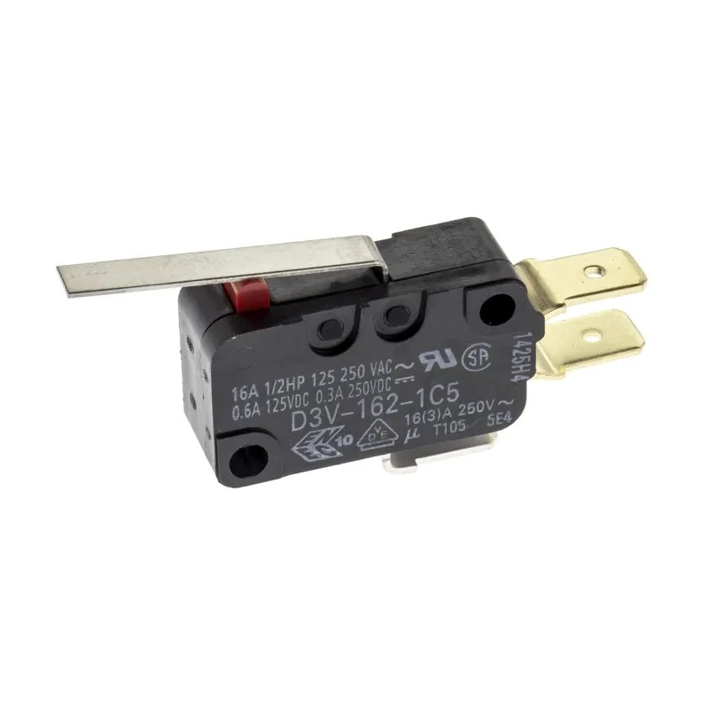 Omron Hinge Lever Micro Switch with Tab Terminal, 16A, 250 V AC, SPDT, IP40 D3V-162-1C5