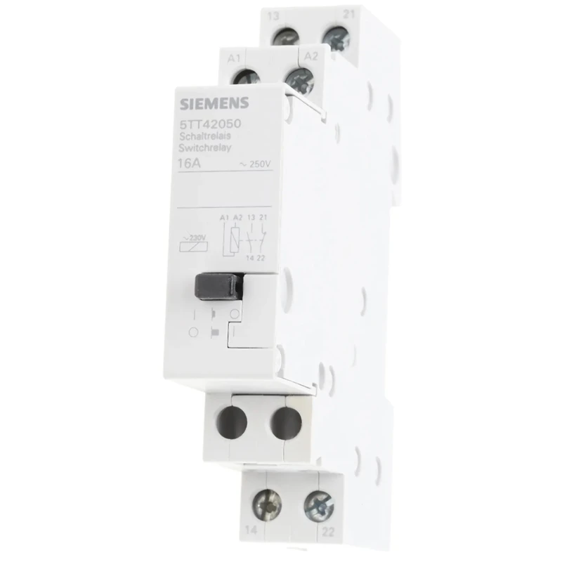 Siemens DIN Rail Power Relay 230V AC Coil 16A Switching Current SPDT 5TT4205-0