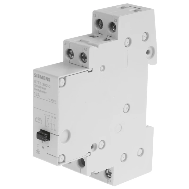 Siemens DIN Rail Power Relay 230V AC Coil 16A Switching Current DPST 5TT4202-0