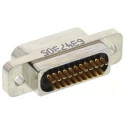 Glenair 21 Way Straight Panel Mount Micro-D D-Sub Connector Female MWDM2L-21SSB