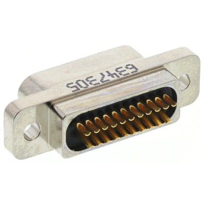 Glenair 21 Way Straight Panel Mount Micro-D D-Sub Connector Female MWDM2L-21SSB