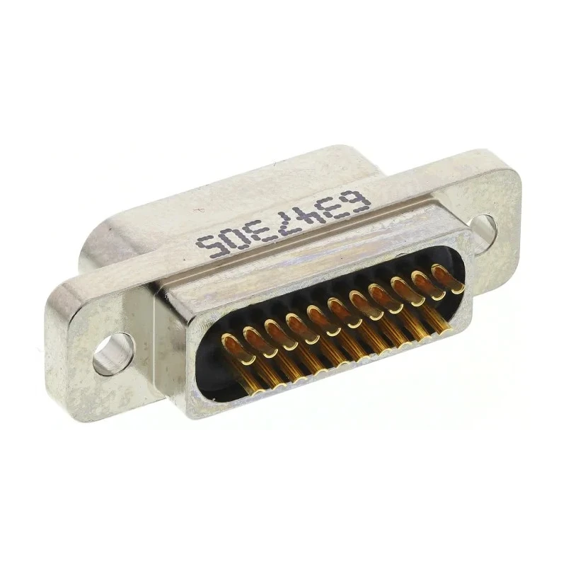 Glenair 21 Way Straight Panel Mount Micro-D D-Sub Connector Female MWDM2L-21SSB