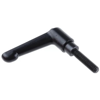 Bosch Rexroth Clamping Lever Die Cast Zinc Black Plastic Coating 6 mm Diameter 25 mm Length 25 mm Width 60 mm 3 842 528 540