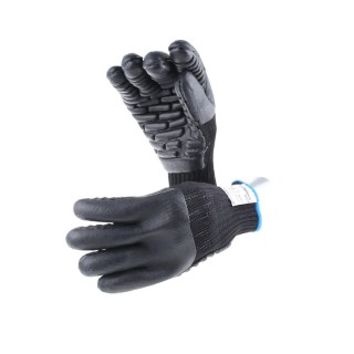 Polyco Healthline Tremor-Low Black Neoprene Foam Coated Work Gloves Size 9 2 Gloves 8763