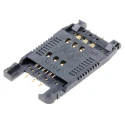 JAE SF7 6 Way SIM Memory Card Connector, Solder Type, Surface Mount, Gold over Nickel Plating SF7W006S1BE