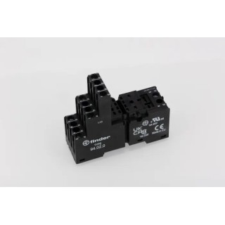 Finder 8 Way 250V DIN Rail Relay Socket with Screw Termination for 55.32 Relay 94.020SMA