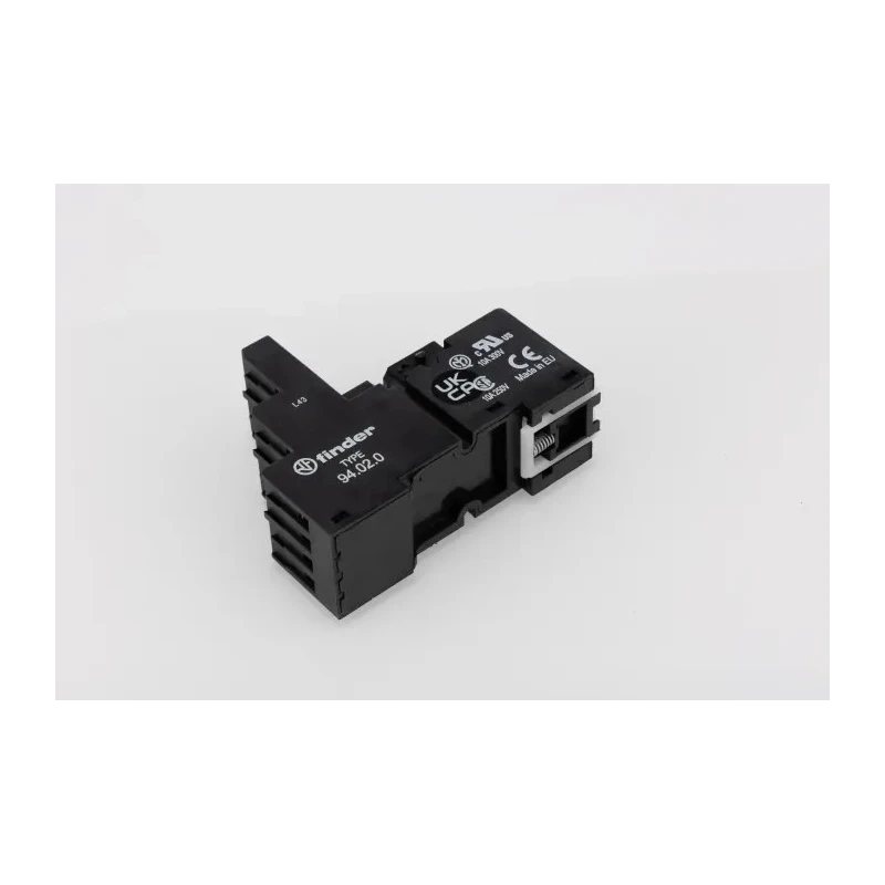 Finder 8 Way 250V DIN Rail Relay Socket with Screw Termination for 55.32 Relay 94.020SMA