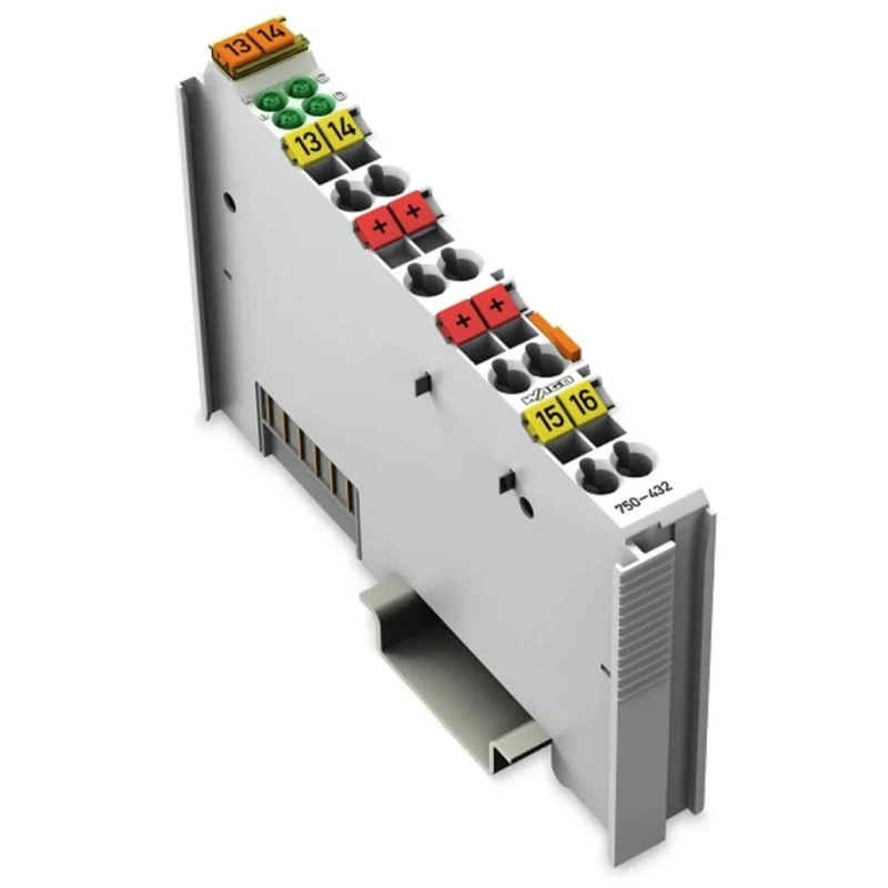 WAGO PLC I/O Module TM5 Digital , Digital Inputs, DIN Rail Mount, 100mm Length, 12mm Width, 69.8mm Depth, UL Approved 750-432