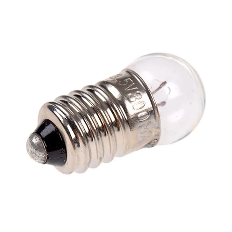 RS PRO Indicator Light Clear E10 Base 2.5V 300mA 11.5mm Diameter 25mm Length 30h Lifespan 655-9160
