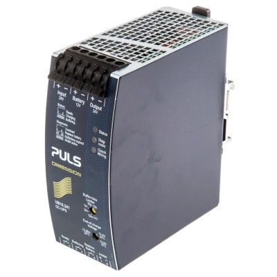 PULS Uninterruptible Power Supply 240W 22.5-30V DC Input, 22.4V DC Output DIN Rail Mount UB10.241