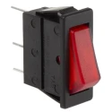 Arcolectric (Bulgin) Ltd Illuminated SPST On-Off Rocker Switch Panel Aluminium Housing Red Actuator 16A Contact C5503ALNAB