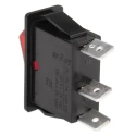 Arcolectric (Bulgin) Ltd Illuminated SPST On-Off Rocker Switch Panel Aluminium Housing Red Actuator 16A Contact C5503ALNAB