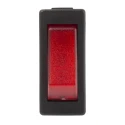 Arcolectric (Bulgin) Ltd Illuminated SPST On-Off Rocker Switch Panel Aluminium Housing Red Actuator 16A Contact C5503ALNAB
