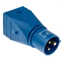 Legrand Industrial Power Connector Adapter 2P+PE 16A 230V Purple IP40 Straight IP40