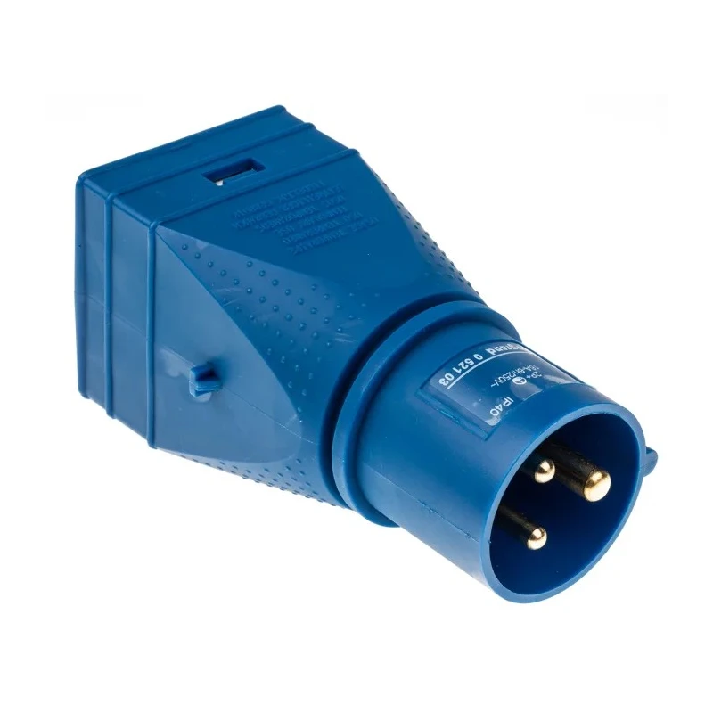 Legrand Industrial Power Connector Adapter 2P+PE 16A 230V Purple IP40 Straight IP40