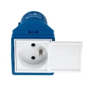 Legrand Industrial Power Connector Adapter 2P+PE 16A 230V Purple IP40 Straight IP40