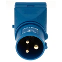 Legrand Industrial Power Connector Adapter 2P+PE 16A 230V Purple IP40 Straight IP40