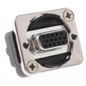 Switchcraft 15-Way D-Sub Adapter Panel Mount Straight Gold over Nickel Contacts EHHD15MF